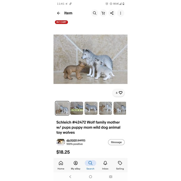 schleich Other - Schleich #42472 Wolf family mother w/ pups puppy mom Wolves Cubs Bundle of 3